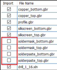 Liste de fichiers à décocher