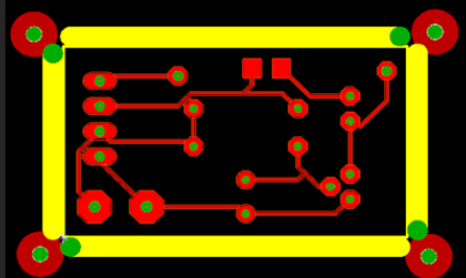 Conception de la face arrière du PCB avec le parcours d'outil généré