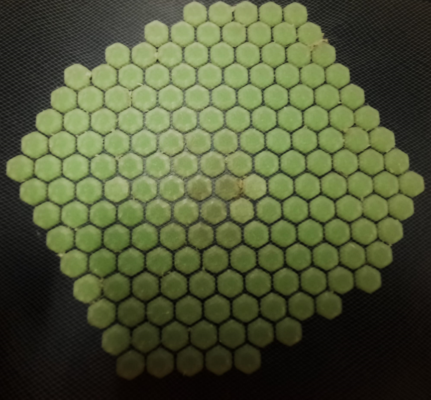 Glow-in-the-dark hexagones