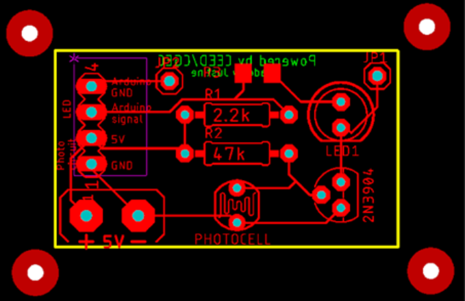 Conception de la face avant du PCB avec marques fiduciares